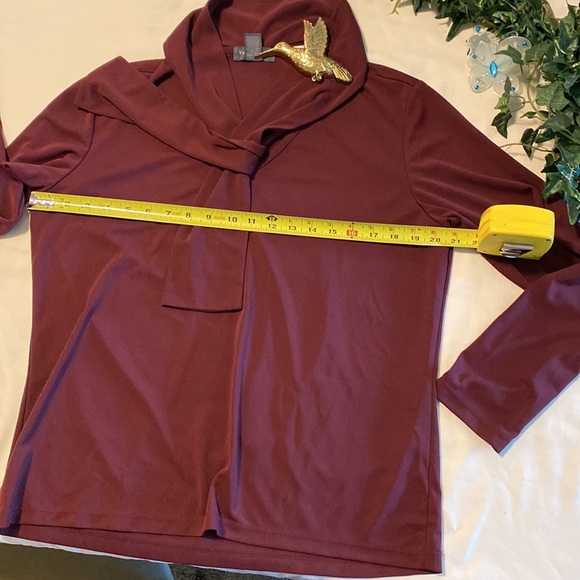 Van Heusen - Women Maroon, Tie, Long Sleeve, Tee Shirt - Picture 8 of 10